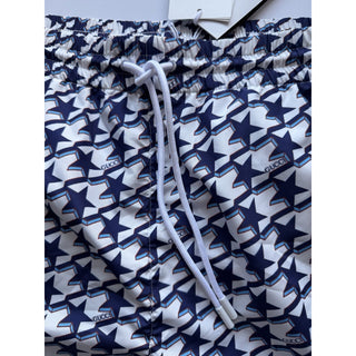 Gucci Geometric Star Print Swim Shorts Blue/White Men 30 US (46 Euro) 790916 NWT
