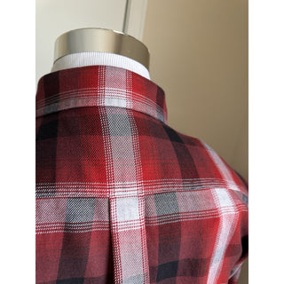 New $750 TOM FORD Men Shirt Red/Black Size 42/16.5 Italy