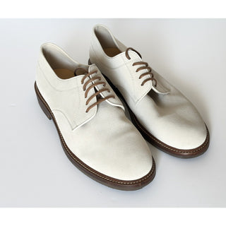 Brunello Cucinelli Men’s Suede Derby Shoes Cream 10 US (43 Euro) Italy NIB $1395