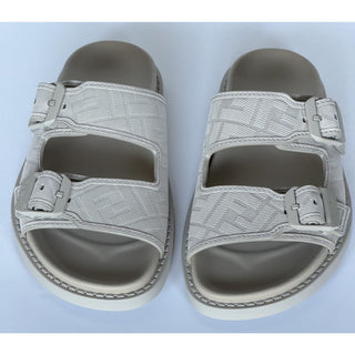 Fendi Men's FF Feel Slide Sandals Beige 11 US/10 UK IT 7X1604 NIB $1050