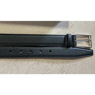 New $700 Gucci Men’s Gucci Print Leather Belt Black 110/44 795635
