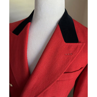 Gucci Men Linen/Wool Double Breasted Sport Coat Blazer Red 38 US/48 Eu NWT $3150