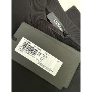 Versace Men’s Logo Non-brushed Sweatshirt Black Medium 1013969 NWT $1075