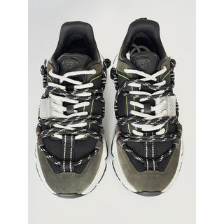 Versace Men's Greca Sneakers Gray/Green 10 US (43 Euro) IT 1021490 IT NIB