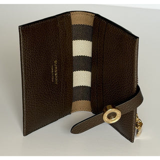 Burberry Edie Bifold Ebony Brown Wallet 8113144 Made in Italy NWT $595