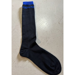 NWT $260 Fendi FF Logo Karligraphy Socks Black Size M Italy