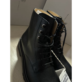 NIB $1495 Brunello Cucinelli Men’s Leather Boots Shoes Black 8 US/41 Eu