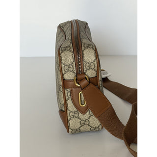 Gucci GG Emblem Small Camera Bag Beige Brown Crossbody 821216 FAED3 NWT