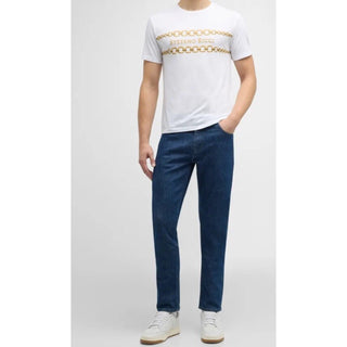 Stefano Ricci Men's Embroidered Chain Logo T-Shirt XL White Italy New $750
