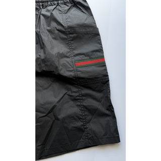 Gucci Men’s Bermuda Shorts Black Web Stripe Logo Patch 32 US (IT 48) 604172 NWT