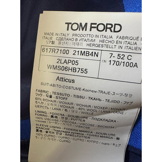 NWT $6950 TOM FORD Men Atticus Suit Royal Blue 42 US/52 Eu Italy