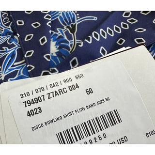 New $1300 Gucci Men’s Flower Bandana Print Shirt Blue Size 50 Eu/L