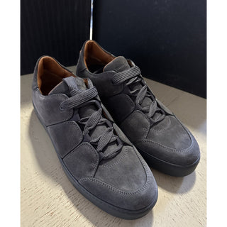 New $950 Ermenegildo Zegna Couture Leather Sneakers Shoes DK Gray 11.5 US/44.5 E