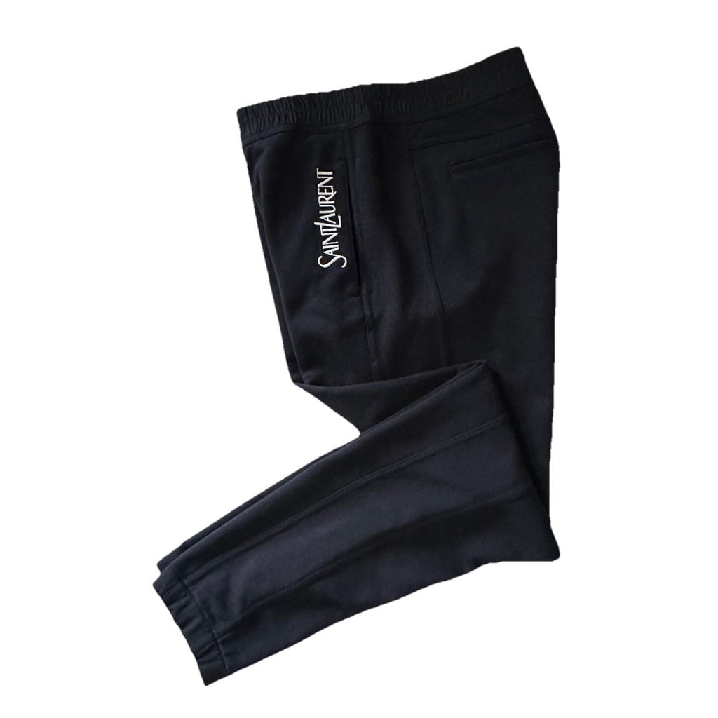 Saint Laurent Men Drawstring Jogging Sweatpants Pants Black L NWT $1100