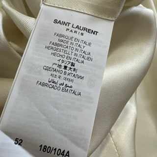 Saint Laurent Men’s Wool Jacket Blazer White 42R US/52R Eu New $3600