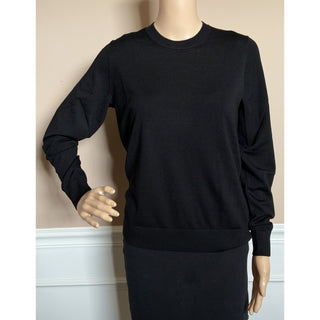 Burberry Lea 100% Wool Black Sweater Large 8091166 NWT $915