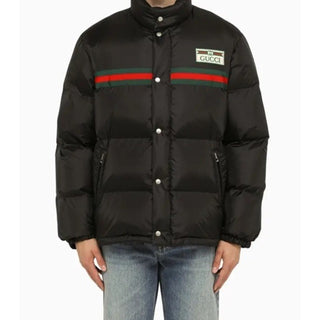 New $2900 Gucci Men’s Light Nylon Puffer Coat Jacket Black 44 US/54 Eu
