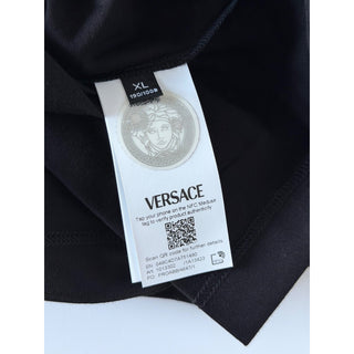 Versace Men’s Logo Compact Cotton Jersey T-Shirt Black XL 1013302 NWT $750