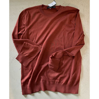 NWT $1095 Ermenegildo Zegna Knitwear Crewneck Sweater Orange 48 Eu/S Italy
