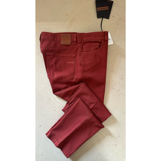 ZEGNA Denim Slim Fit Pants Jeans Red Size 35 New