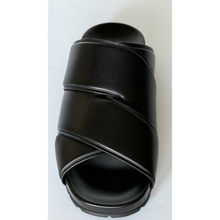 Bottega Veneta Men's Bridge Calf Leather Sandals Black 8 US 754187 IT NIB $990