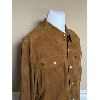 Versace Men’s Suede Leather Brown Jacket 46 US (56 Euro) IT 1019144 NWT $4300