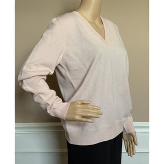 Burberry Violeta 100% Cashmere V-Neck Sweater Pale Pink Medium 8099157 NWT $1150