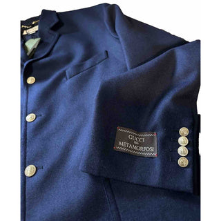 NWT $2900 Gucci Men Oversized Sport Coat Blazer Color Blue 40 US/50 Eu
