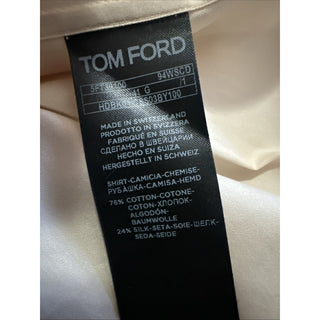 New $1150 TOM FORD Men Dress Shirt Color Vanilla Size 41/16 Switzerland