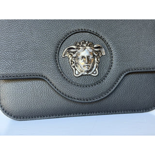 Versace Gold Medusa Head Leather Black Small Shoulder Bag 1008100 NWT $1750
