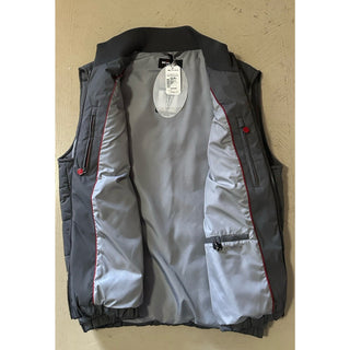 New $4135 Kiton Quilted Stand-Collar Puffer Vest Gilet Gray Size 46 US/58 Eu