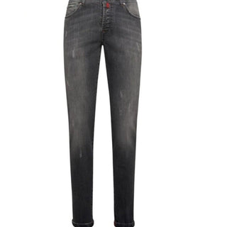 NWT $1495 Kiton Men High Rise Faded Jeans Black 30 US/46 Eu Italy
