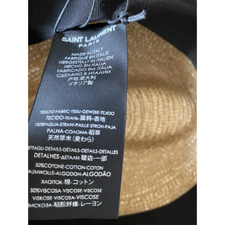 NWT Saint Laurent Men Straw Fedora Hat Beige Size S Italy