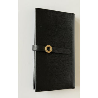 Burberry Ellie Bifold Black Long Leather Wallet 8113146 Made in Italy NWT $925