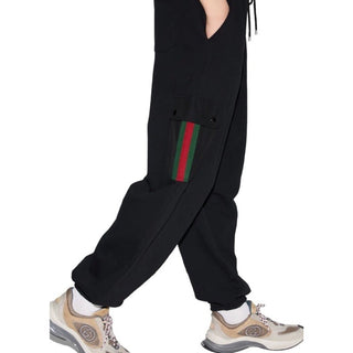 Gucci Men’s Cargo Cotton Jersey Sweatpants Black Size 3XL Italy 752189 NWT $1650