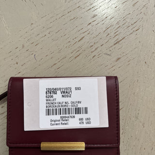 New $680 Bottega Veneta Women Wallet Burgundy 578752 Italy