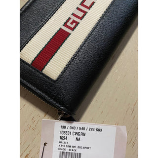 New $870 Gucci Large Wallet Gucci Monogram Black 408831 Italy