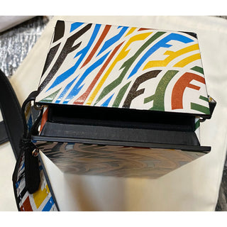 New Fendi Mini Logo FF Leather Crossbody Bag Shoulder Bag Multicolor