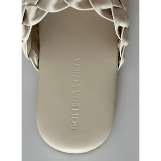 NIB $1150 Bottega Veneta Men's Intrecciato Leather Sandals White 9 US 620298 IT