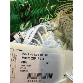 NWT $920 Gucci Drawstring Gucci Print Swim Short Green size 52 Eu/36 US