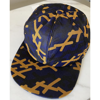 NWT Ermenegildo Zegna Couture Crest Embossed Baseball Hat Navy Size S Italy