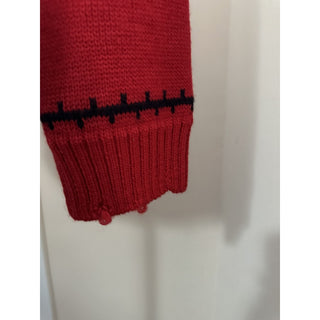 NWT $2490 Saint Laurent Men Sweater sweater in wool jacquard Red XXL Italy