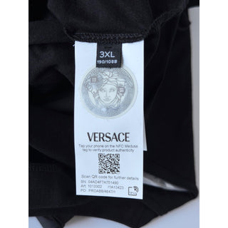 Versace Men’s Logo Compact Cotton Jersey T-Shirt Black 3XL 1013302 NWT $750