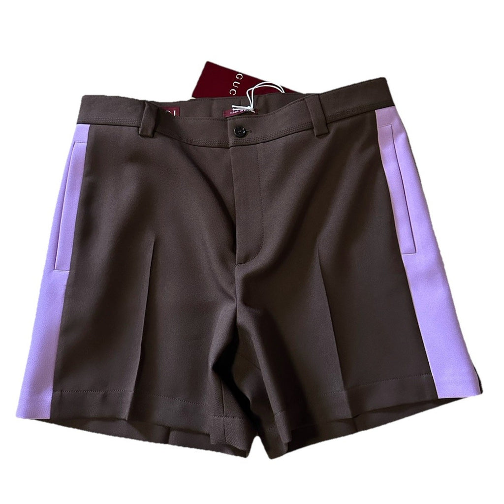NWT $1100 Gucci Men Short Pants Brown Size 32 US/48 Eu ( Measured 34 )