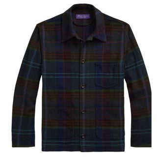 Ralph Lauren Purple Label Men Shadow Plaid Shirt Jacket Size M New $2995 Italy