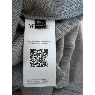 Versace Embroidered Non-brushed Sweater Gray 6XL 1011852 NWT $1000