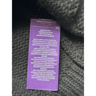 NWT $1490 Polo Ralph Lauren Purple Label Cashmere Embellished Turtleneck XL