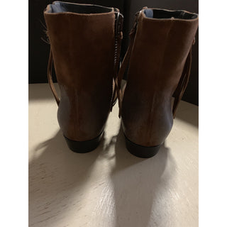 New $1190 Giuseppe Zanotti Mens Suede Boots Shoes DK Brown 8 US ( 41 Eu ) Italy