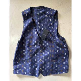 New $1495 Giorgio Armani Men Gilet Vest Blue 40 US ( 50 Eu ) Italy