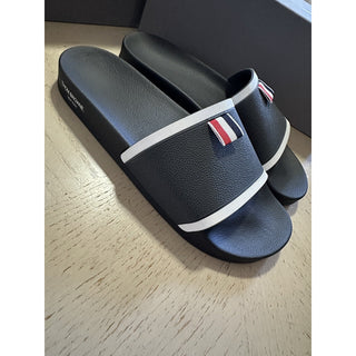 NIB Thom Browne Logo Slides Sandal Dark Gray Size 8 US/41 Eu Italy